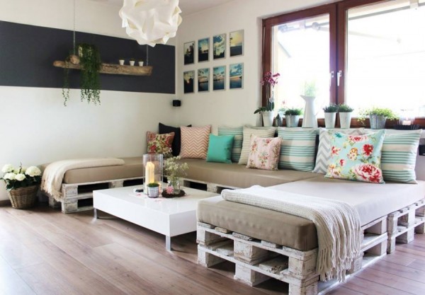 decor com pallets sofá