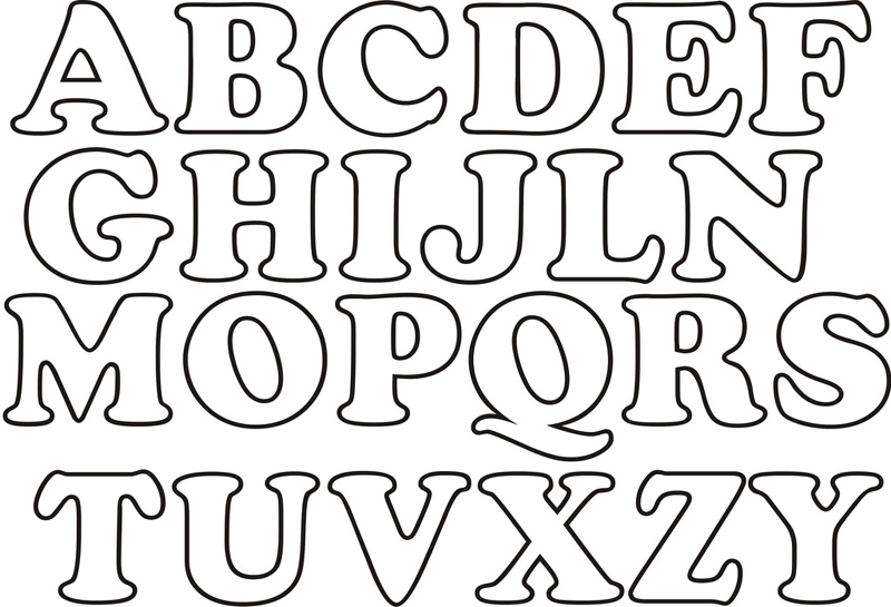 molde de alfabeto simples