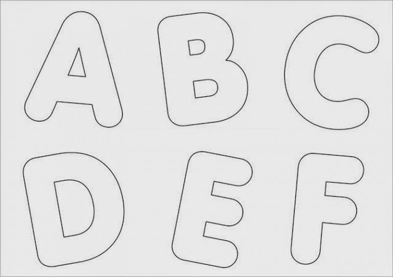 Molde de Letras para Imprimir e Recortar