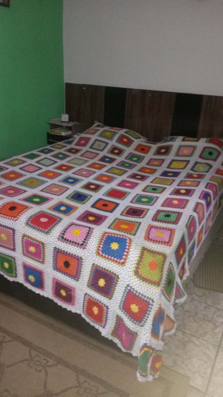 Colcha de Crochê de Casal: 25 Modelos e Gráficos