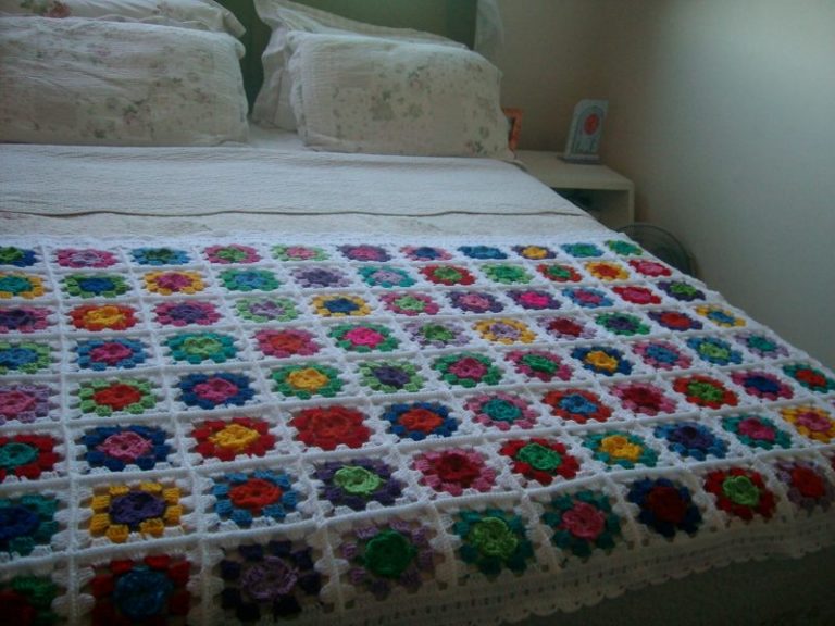 Colcha de Crochê de Casal: 25 Modelos e Gráficos