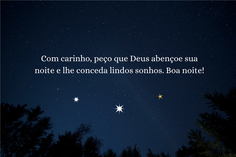 Msg de boa noite com carinho para pessoa especial